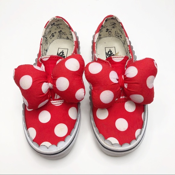 Vans Other - Vans x Disney Minnie Mouse Bow Sneakers Slip On